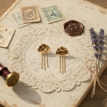 Yağmur Bulutu Vintage Küpe