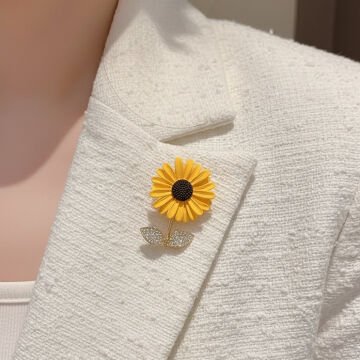Ayçiçeği Tasarım Vintage Broş