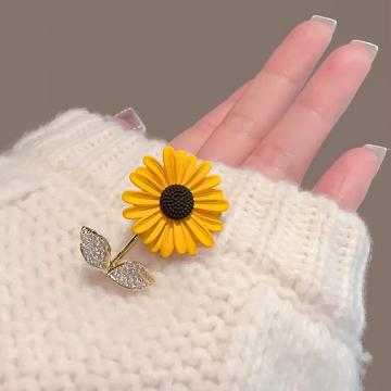 Ayçiçeği Tasarım Vintage Broş