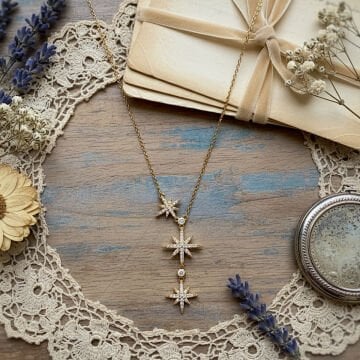 Yıldız Tasarım Vintage Çelik Kolye