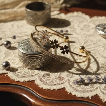 Yonca Detaylı Zirkon Taşlı Halka Bileklik