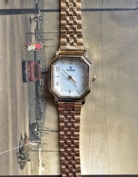 Gold Tasarım Vintage Çelik Saat