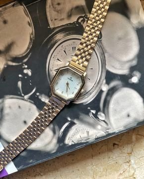 Gold Tasarım Vintage Çelik Saat