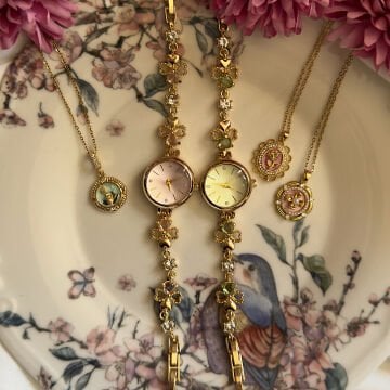Pastel Takı ve Saat Set