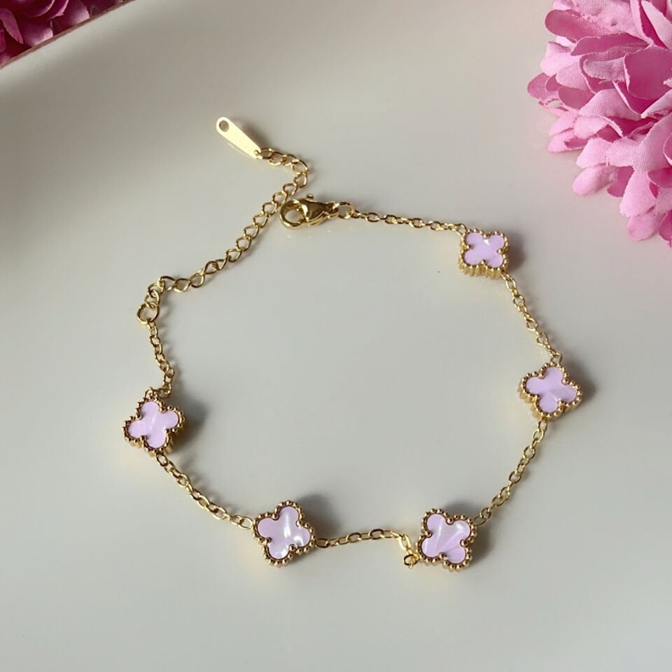 Renkli Yonca Model Çelik Bileklikler