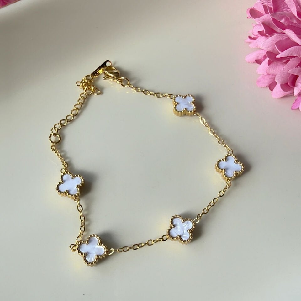 Renkli Yonca Model Çelik Bileklikler