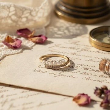 Pearl Tasarım Retro Yüzük