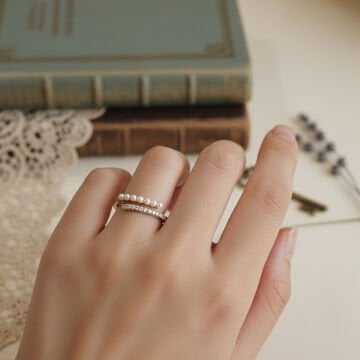 Pearl Tasarım Retro Yüzük