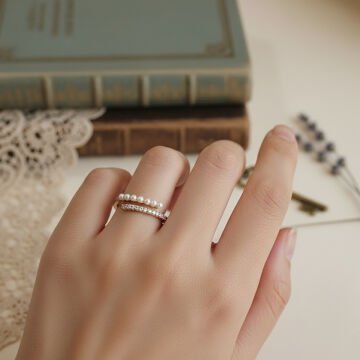 Pearl Tasarım Retro Yüzük