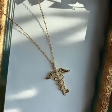 Tıp Sembolü Tasarım Çelik Kolye