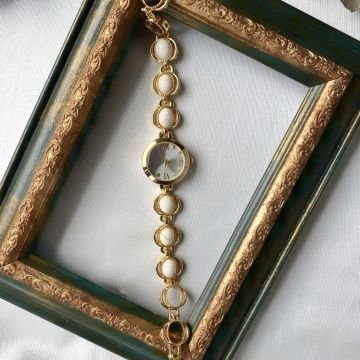 Oval Taş Tasarım Vintage Saat