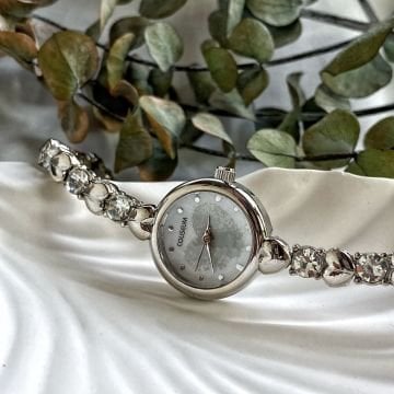 Kalp Parmak İzi Tasarım Saat Silver