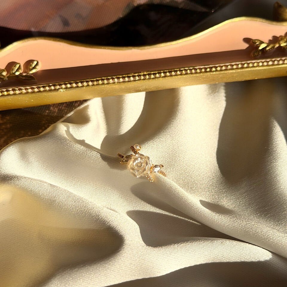 İnci Detay Vintage Gül Yüzük