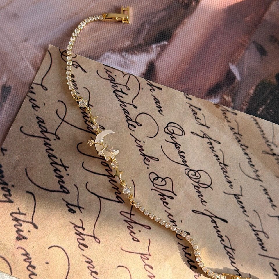 Zirkon Taşlı Ay Tasarım Bileklik