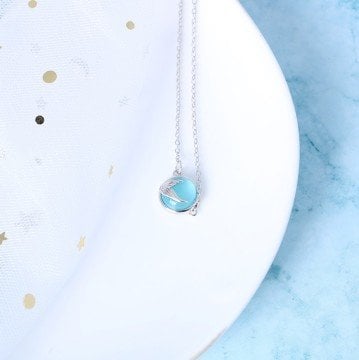 Deniz Kızı Gümüş Kolye