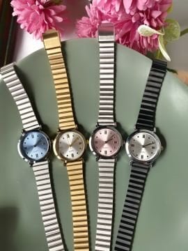 Retro Tasarım Çelik Saat