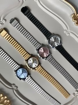 Retro Tasarım Çelik Saat