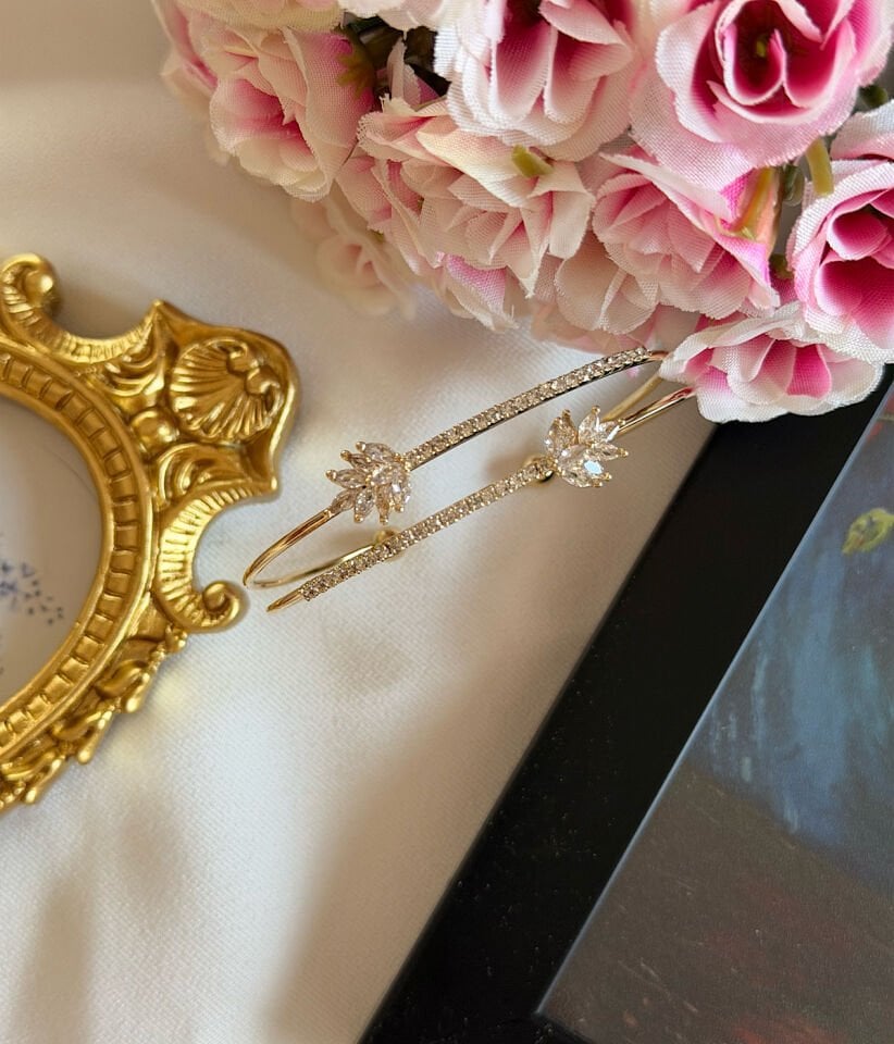 Lotus Çiçeği Zirkon Taşlı Kadın Halka Bileklik