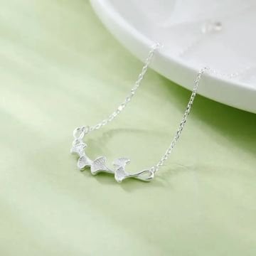 Mabet Ağacı Yaprağı Gümüş Bileklik