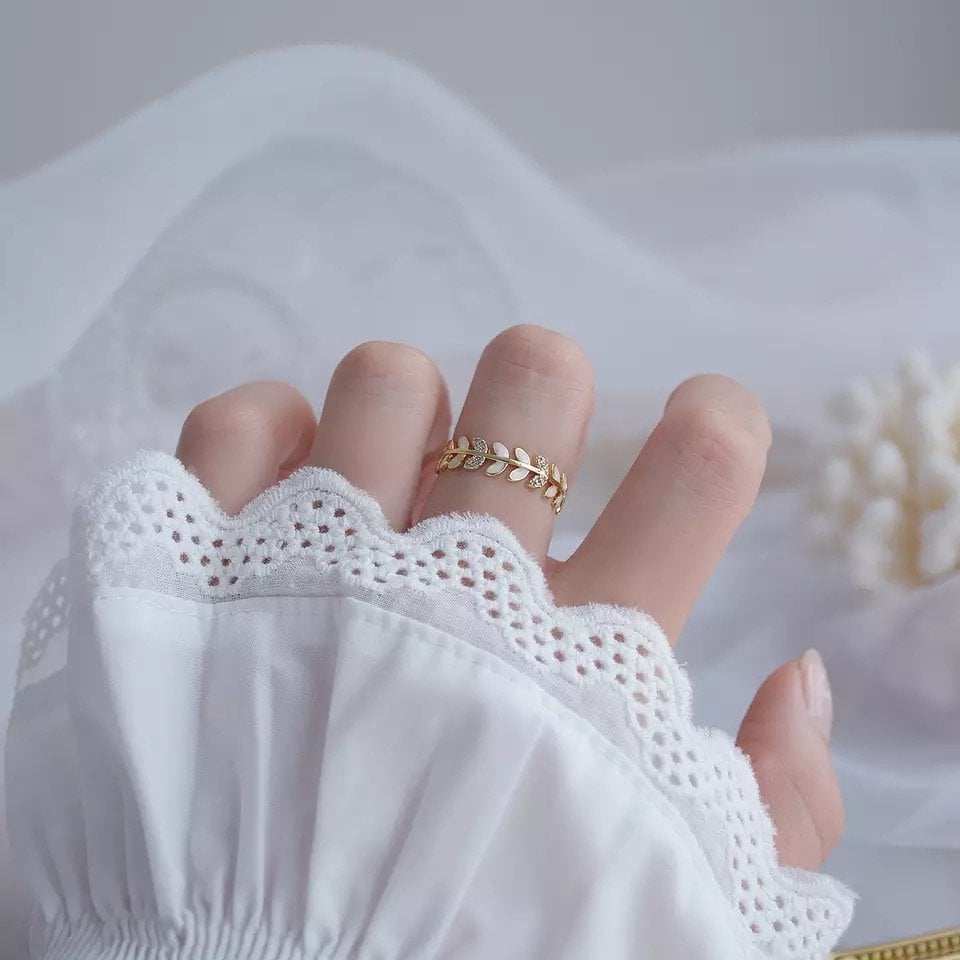 Vintage Leaf 2'li Yüzük Set 1