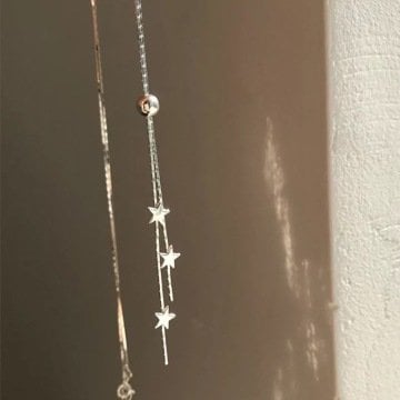 Star Retro Gümüş Kolye