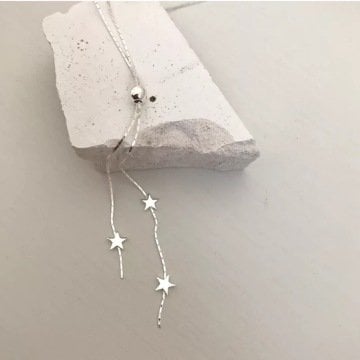 Star Retro Gümüş Kolye