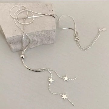 Star Retro Gümüş Kolye