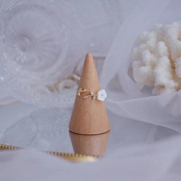 Flower Taşlı Vintage Yüzük