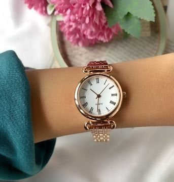 Vintage Roma Rakamlı Çelik Saat