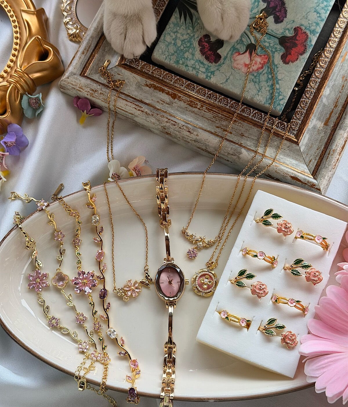 Vintage Pembe Kombin