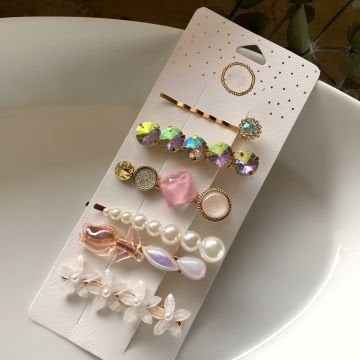 Lale Figürlü 6'lı Toka Set