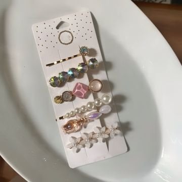 Lale Figürlü 6'lı Toka Set
