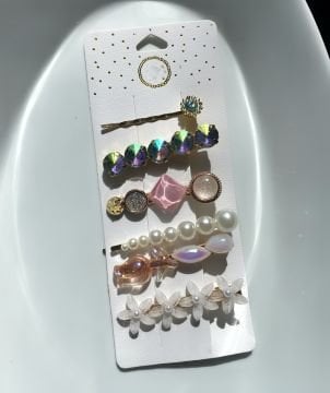 Lale Figürlü 6'lı Toka Set