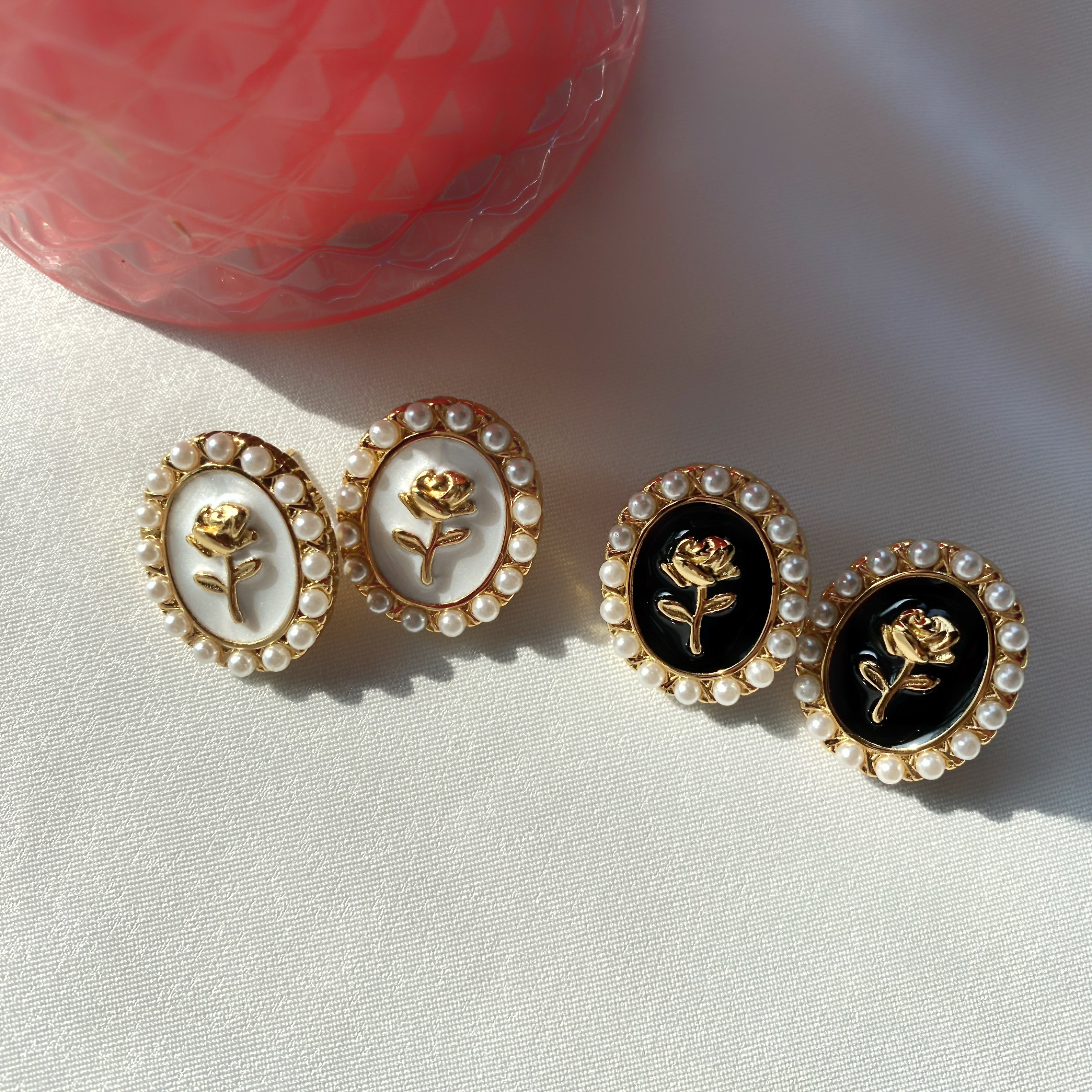 Vintage Rose Çelik Küpe