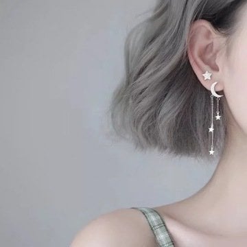 Ay ve Yıldız Küpe