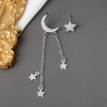 Moon and Star Küpe