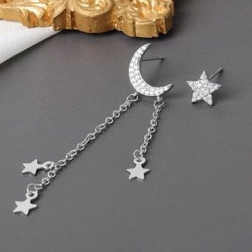 Moon and Star Küpe